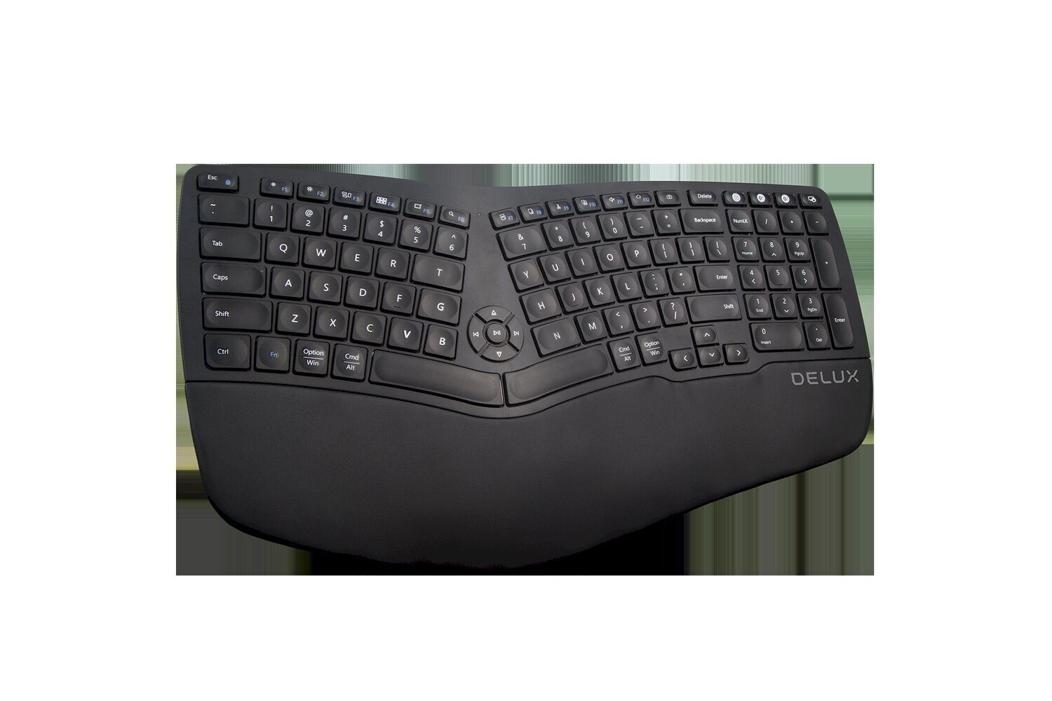 Беспроводная клавиатура Delux GM902 wireless ergonomic keyboard 2.4G + BT  4.0 цена | pigu.lt