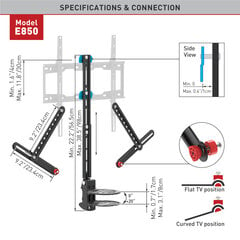 Аудио видео полка и крепление для Soundbar Barkan E850 цена и информация | Кронштейны и крепления для телевизоров | pigu.lt