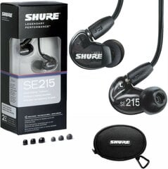 Наушники Shure SE215-K-EFS, черные цена и информация | Теплая повязка на уши, черная | pigu.lt
