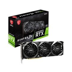 MSI GeForce RTX 3060 Ti Ventus 3X 8G OC LHR version NVIDIA kaina ir informacija | Vaizdo plokštės (GPU) | pigu.lt