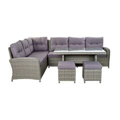 Набор из дивана и стола DKD Home Decor MB-166669, (267 x 204 x 90 cm) серый цена и информация | Комплекты уличной мебели | pigu.lt