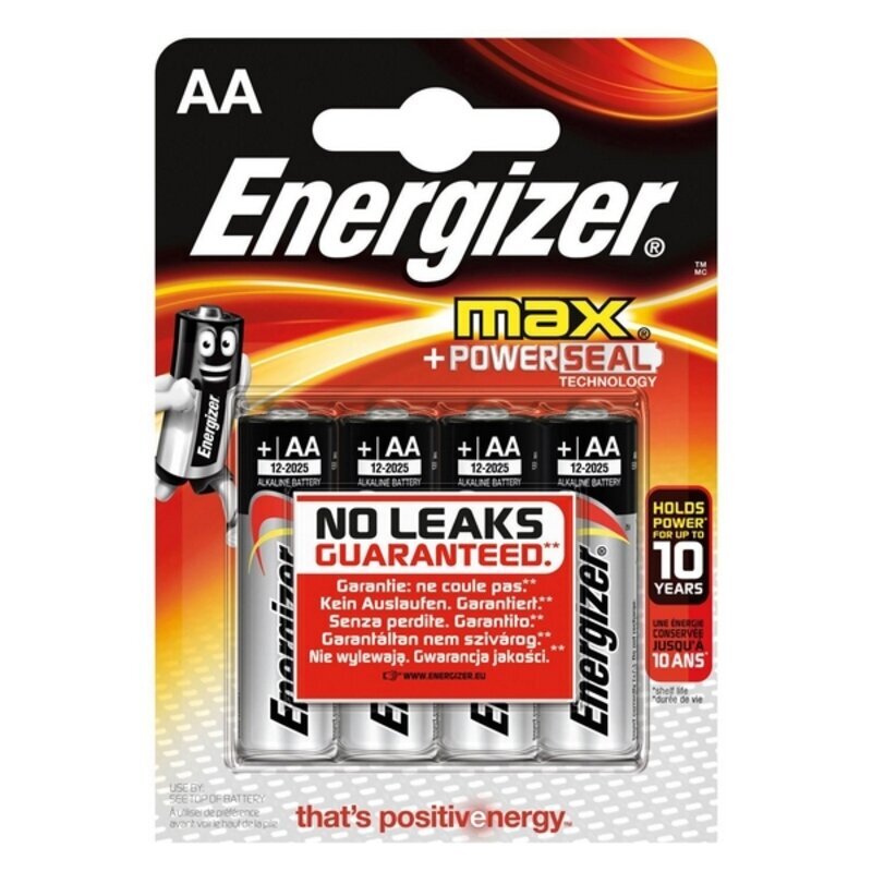Baterijos Energizer Max AA LR6 (4 pcs) kaina ir informacija | Elementai | pigu.lt
