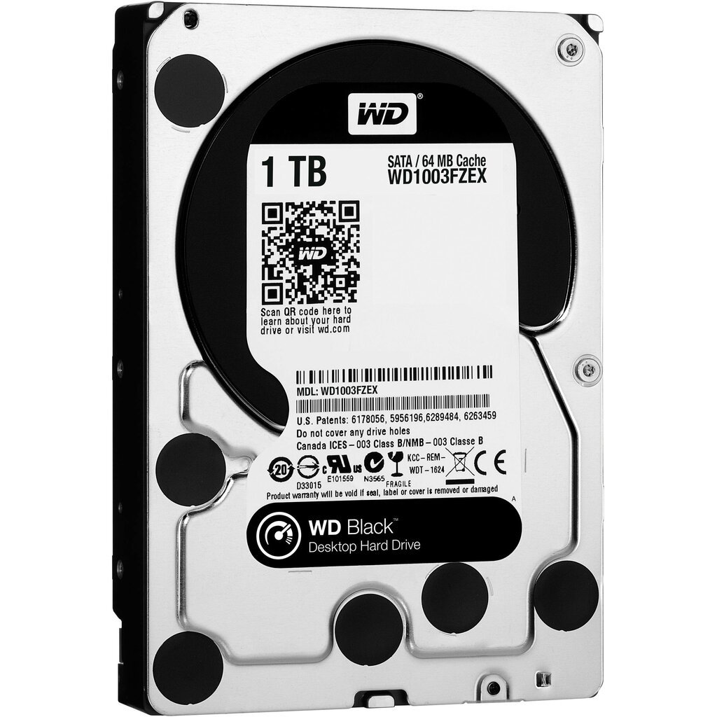 Western Digital WD1003FZEX Black HDD 1TB 3.5" 7200RPM SATA3 64MB цена и информация | Vidiniai kietieji diskai (HDD, SSD, Hybrid) | pigu.lt