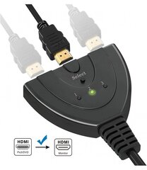 HDMI šakotuvas, 3 lizdai kaina ir informacija | Adapteriai, USB šakotuvai | pigu.lt