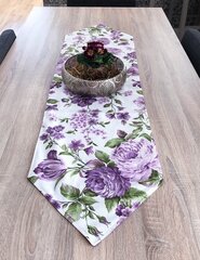 Staltiesė su violetiniais bijūnais kaina ir informacija | Staltiesės, servetėlės | pigu.lt