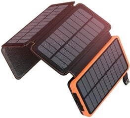 Солнечное зарядное устройство с внешним аккумулятором, 6 Вт, 25000 мАч цена и информация | Зарядные устройства Power bank | pigu.lt