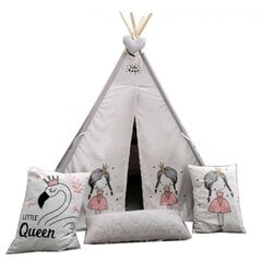 TIPI Палатка с 3 подушками, princess цена и информация | Детские игровые домики | pigu.lt