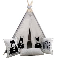TIPI Палатка с 3 подушками, betmen цена и информация | Детские игровые домики | pigu.lt