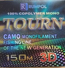 Плетенная моно леска 3D Rumpol, 150 м, 0,16 мм цена и информация | Лески | pigu.lt