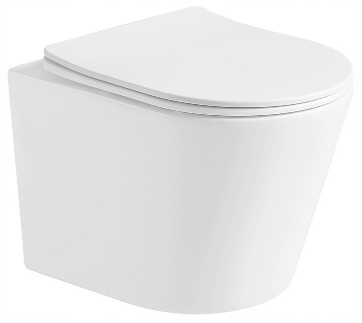 WC komplektas Mexen 5in1 Fenix Slim su klozetu Rico Rimless Slim, White mat kaina ir informacija | Klozetai | pigu.lt