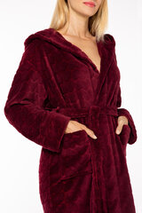 Женский халат с капюшоном Envie Cupid (Бордового цвета) цена и информация | Женские халаты | pigu.lt