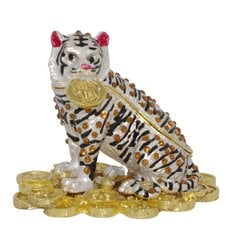 Metalinė dėžutė Tigras, 12x8x10 cm kaina ir informacija | Interjero detalės | pigu.lt