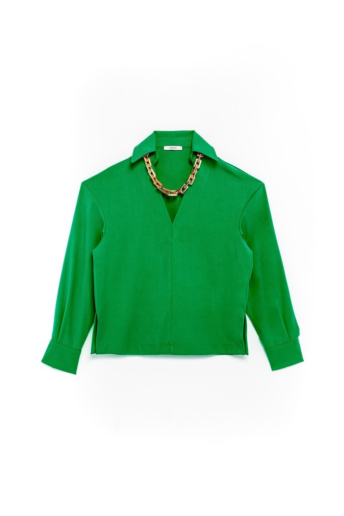 Itališka palidinė moterims, žalia kaina ir informacija | Palaidinės, marškiniai moterims | pigu.lt