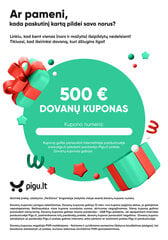 El. dovanų kuponas, € 500 kaina ir informacija | Pigu.lt dovanų kuponai | pigu.lt