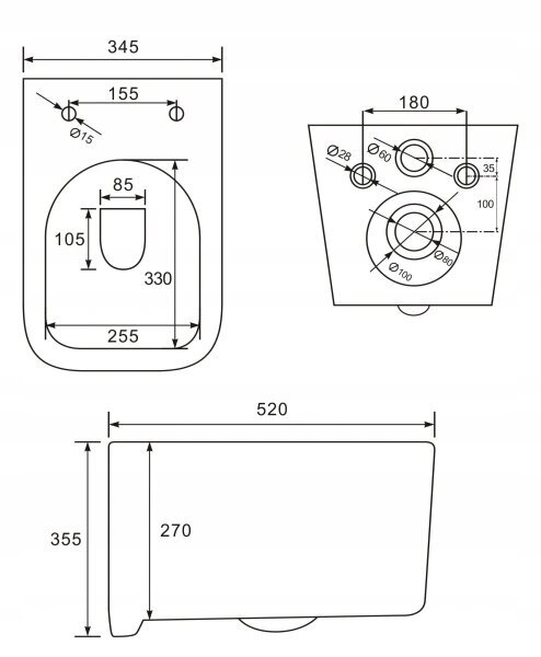 WC komplektas Mexen 5in1 Fenix Slim su klozetu Elis Rimless Slim kaina ir informacija | Klozetai | pigu.lt