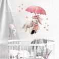 Vaikiškas interjero lipdukas Triušiukai su skėčiu