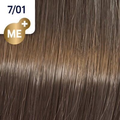 Plaukų dažai Wella Koleston Perfect Me+ 7.01, 60 ml, 9/0 kaina ir informacija | Plaukų dažai | pigu.lt