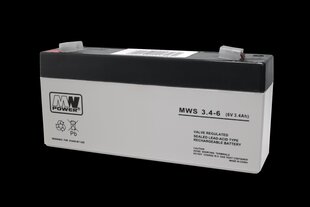 Akumuliatorius MWPower MWS 3.4-6 6V 3.4 Ah kaina ir informacija | Akumuliatoriai | pigu.lt