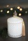 Parfumuota žvakė stikliniame baltos spalvos inde 8x14cm kaina ir informacija | Žvakės, Žvakidės | pigu.lt