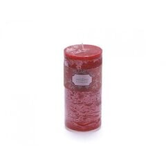 Красная свеча цилиндрической формы 6.5x14см цена и информация | Подсвечники, свечи | pigu.lt