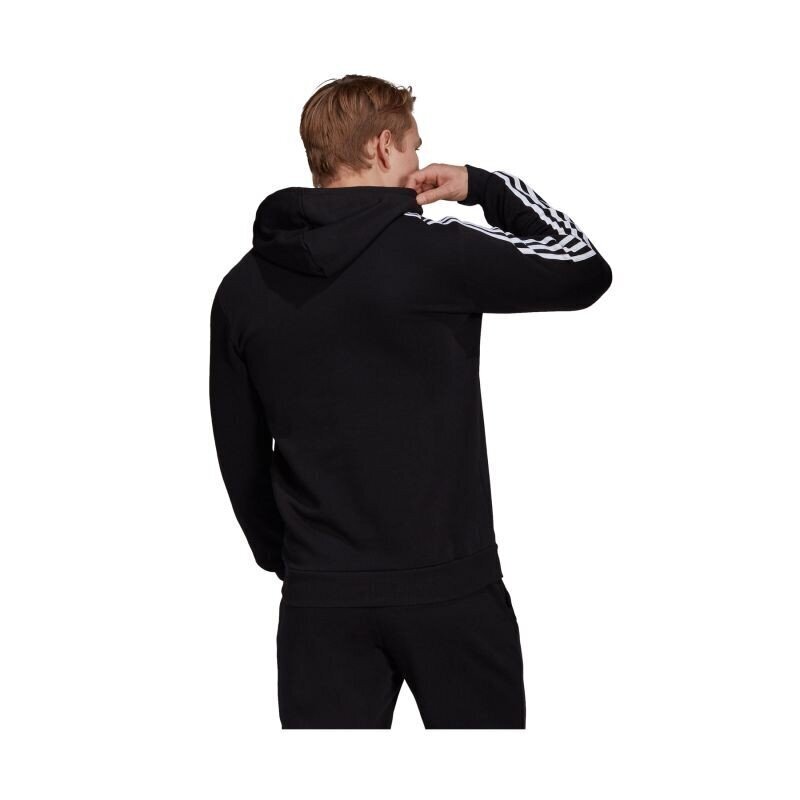 Džemperis vyrams Adidas Essentials Fleece 3 Stripes M GK9072, juodas цена и информация | Džemperiai vyrams | pigu.lt