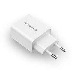 Wall Charger Blitzwolf BW-S20, USB, USB-C, 20W (white) цена и информация | Зарядные устройства для телефонов | pigu.lt