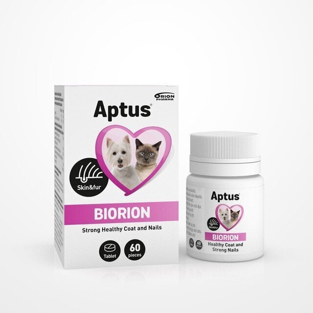 Aptus papildas šunims ir katėms Biorion, 60 tab. kaina ir informacija | Vitaminai, papildai, antiparazitinės priemonės šunims | pigu.lt