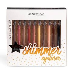 Akių kontūro pieštukų rinkinys Magic Studio Colorful Shimmer, 10 vnt. kaina ir informacija | Akių šešėliai, pieštukai, blakstienų tušai, serumai | pigu.lt