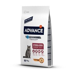 Для пожилых стерилизованных кошек Advance Cat Senior 10+ Sterilized (курица и ячмень), 10 кг цена и информация | Сухой корм для кошек | pigu.lt