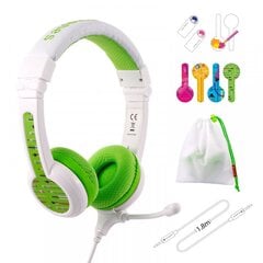 BuddyPhones kids headphones wired School+ (Green) цена и информация | Наушники | pigu.lt