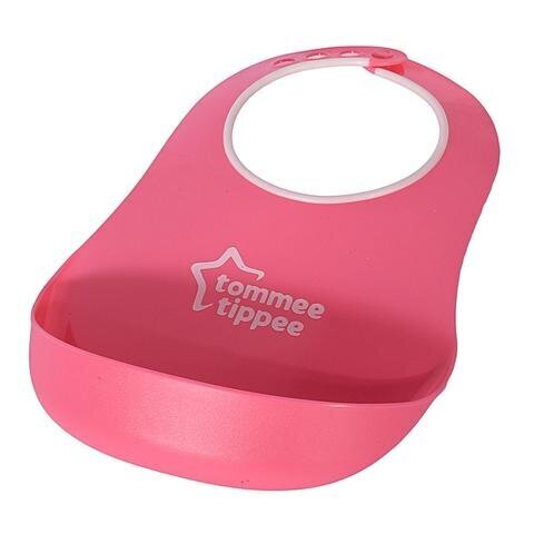 Kūdikio maitinimo prijuostė su kišene Tommee Tippee, rožinė kaina ir informacija | Seilinukai | pigu.lt