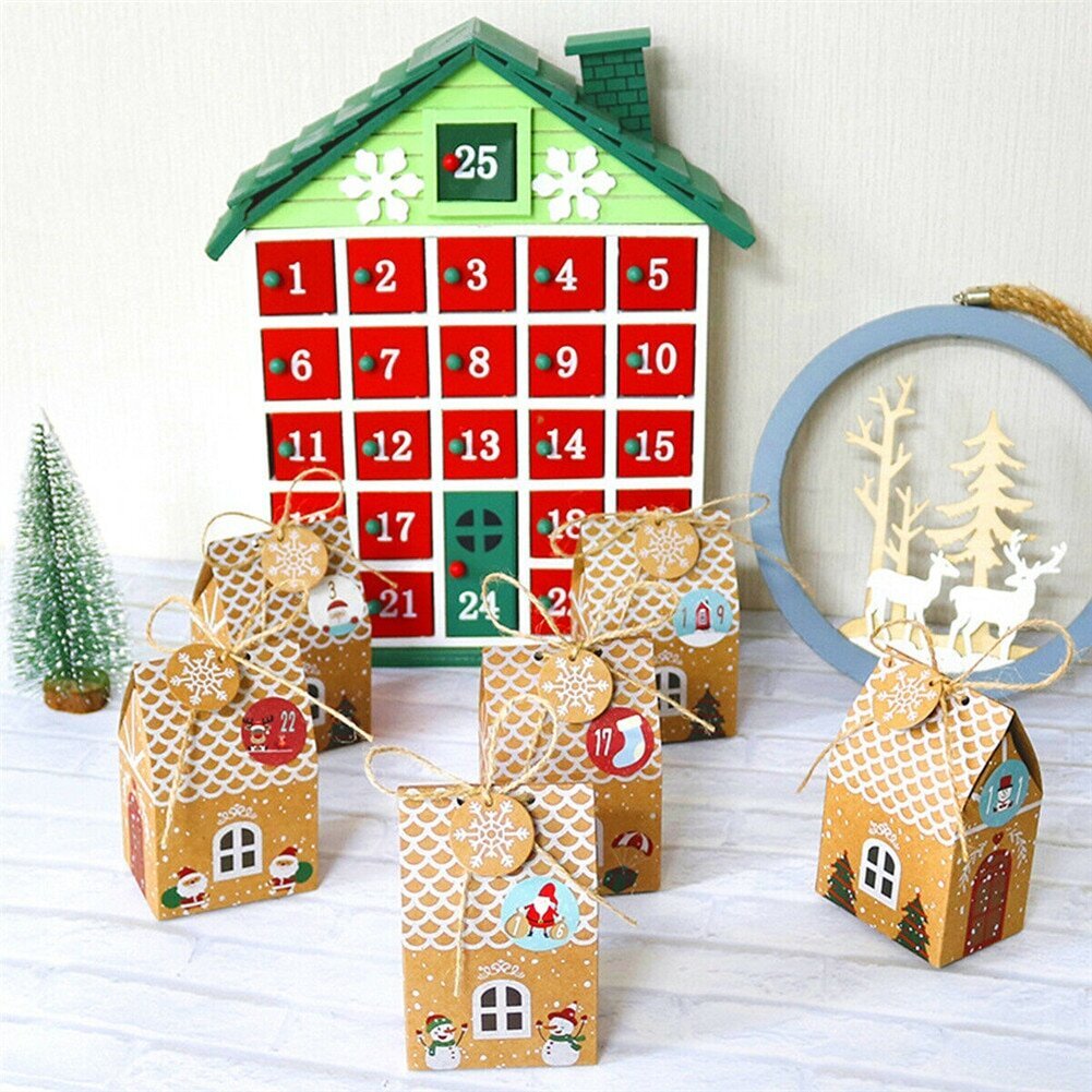 Kalėdinė dekoracija Advento kalendorius, pasidaryk pats kaina ir informacija | Kalėdinės dekoracijos | pigu.lt