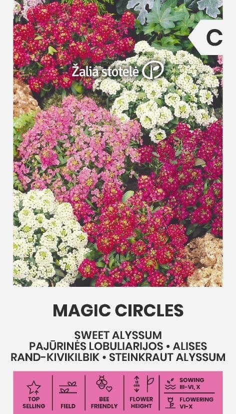 PAJŪRINĖS LOBULIARIJOS MAGIC CIRCLES 1 G цена и информация | Gėlių sėklos | pigu.lt