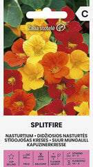 НАСТУРЦИЯ БОЛЬШАЯ SPLITFIRE 5 Г цена и информация | Семена цветов | pigu.lt