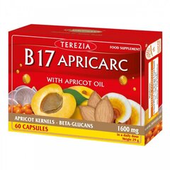 Maisto papildas Terezia B17 Aprikarkas su abrikosų aliejumi, 60 kapsulių kaina ir informacija | Vitaminai, maisto papildai, preparatai gerai savijautai | pigu.lt