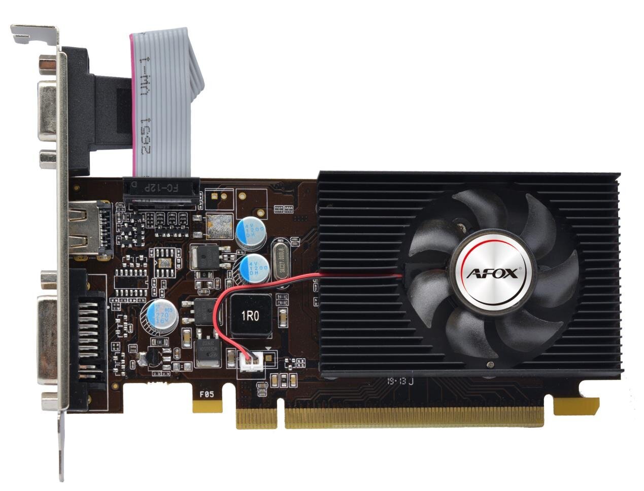 AFOX GeForce 210 1GB DDR2 (AF210-1024D2LG2-V7) kaina ir informacija | Vaizdo plokštės (GPU) | pigu.lt