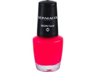 Neoninis nagų lakas Dermacol Neon 30 Neon Coral, 5 ml цена и информация | Лаки, укрепители для ногтей | pigu.lt