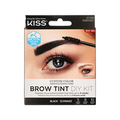 Antakių dažai Kiss My Face Brow Tint Diy Kit 97289, Brown, 20 ml kaina ir informacija | Antakių dažai, pieštukai | pigu.lt