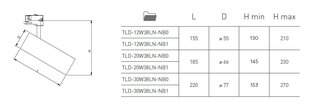 Настенный светильник Flash_AP1_Cromo цена и информация | Трековые светильники и шинопроводы | pigu.lt