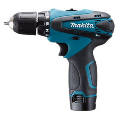 Аккумуляторная дрель Makita DF330DWE, 10,8 V цена и информация | Шуруповерты, дрели | pigu.lt