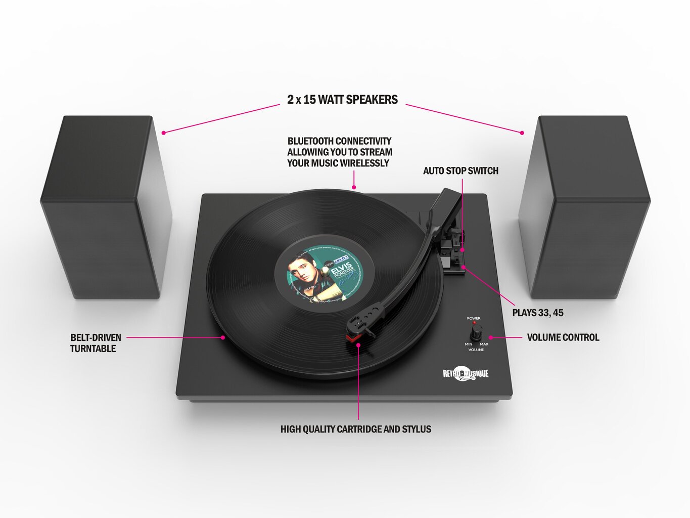 Проигрыватель для пластинок Table Top Record Player цена | pigu.lt