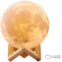 Trijų režimų 3D Naktinė lempa Mėnulio šviesa (touch) kaina ir informacija | Staliniai šviestuvai | pigu.lt