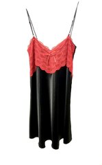 Сорочка SIID, черная с красным цена и информация | Женские пижамы, ночнушки | pigu.lt