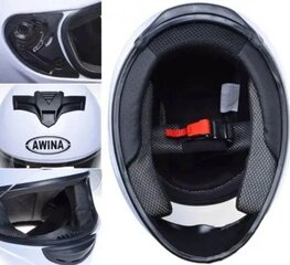 Мотоциклетный шлем Awina TN0700B-F2, черный матовый цена и информация | Шлемы для мотоциклистов | pigu.lt