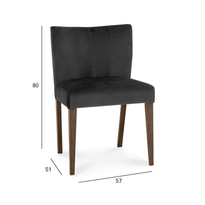 Valgomojo kėdė Turin, tamsiai pilkos spalvos kaina ir informacija | Virtuvės ir valgomojo kėdės | pigu.lt