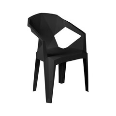 Lauko kėdė Home4You Muze, juoda kaina ir informacija | Lauko kėdės, foteliai, pufai | pigu.lt