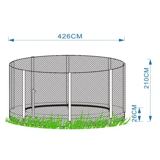 Apsauginis tinklelis batutui Garden4You, 426 cm kaina ir informacija | Batutai | pigu.lt