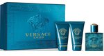 Rinkinys Versace Eros: EDT vyrams 50 ml + dušo želė 50 ml + balzamas po skutimosi 50 ml