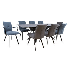 Обеденный комплект EDDY с 8 стульями цена и информация | Комплекты мебели для столовой | pigu.lt