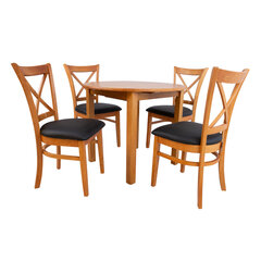 Обеденный комплект MIX & MATCH с 4-мя стульями (20818), светлый дуб цена и информация | Комплекты мебели для столовой | pigu.lt